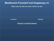 Tablet Screenshot of musikverein-frensdorf.de